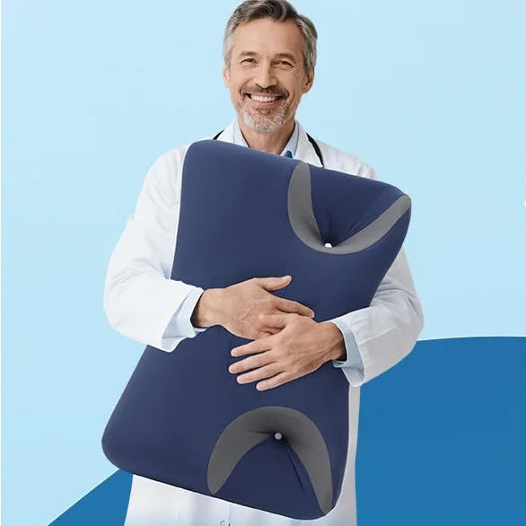 CPAP Pillow for Sleep Apnea, Memory Foam Neck Support Pillow, Ergonomic Design for Side Back Stomach Sleepers, Relief Snoring