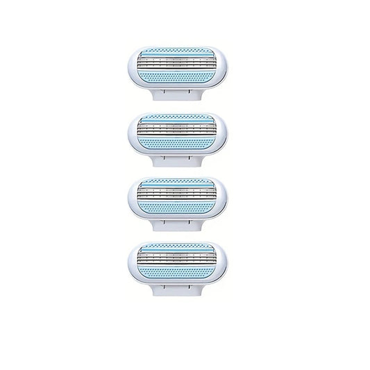 1 Handle + 4/8 Blade Women Safety Razor Blades Face/ Leg/ Armpit/ Bikini Beauty Hair Removal Shaving Compatible Venus Shaver