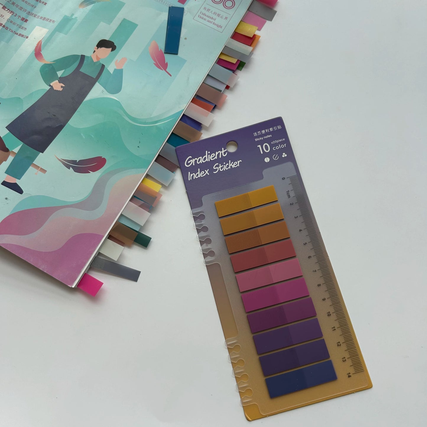 200 Sheets Transparent Sticky Notes Self-Adhesive Annotation Books Notepad BookmarksTabs Memo Posted It Pad Index Stationery