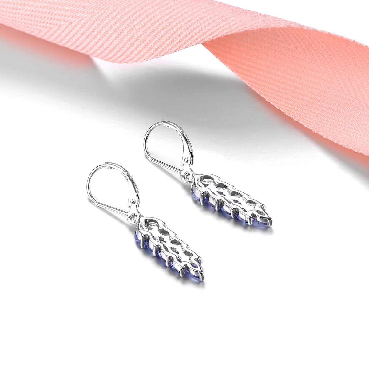Natural Genuine Tanzanite Sterling Silver Drop Earring 2.3 Carats Tanzanite Gemstone Classic Romantic Women Jewelry S925 Gifts
