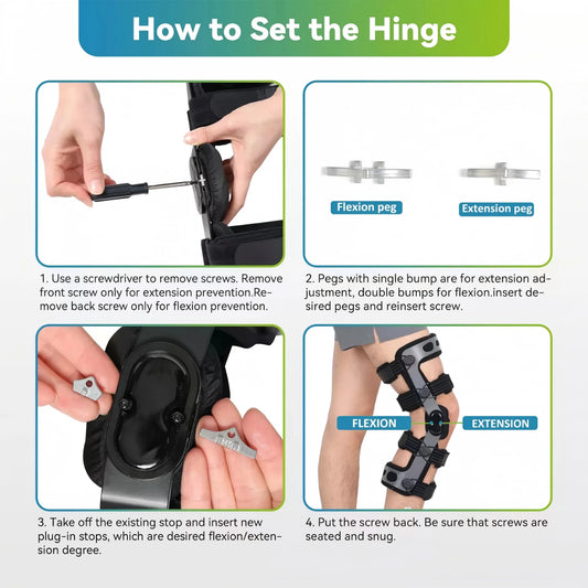  All-in-One Knee Support Brace,ACL,MCL,PCL,Ligament & Meniscus Tear Protection-Injury Preventive Hinged Brace for Men & Women