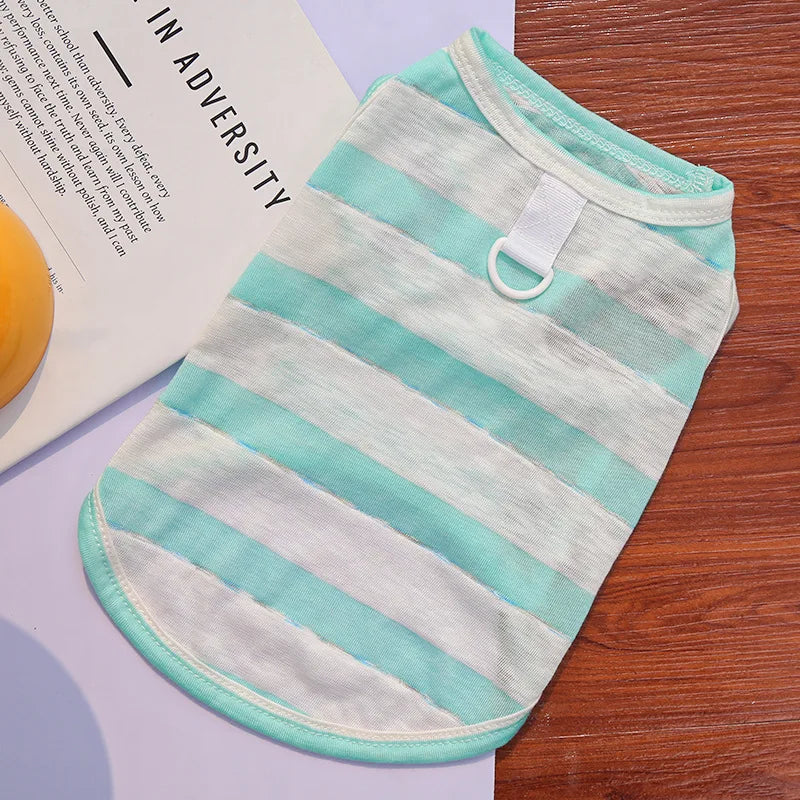 Summer Cooling Vest Thin Pet Dog Clothes Breathable Mesh Dog T Shirt Chihuahua Bichon Dog Clothing Cat Vests Puppy Undershirts