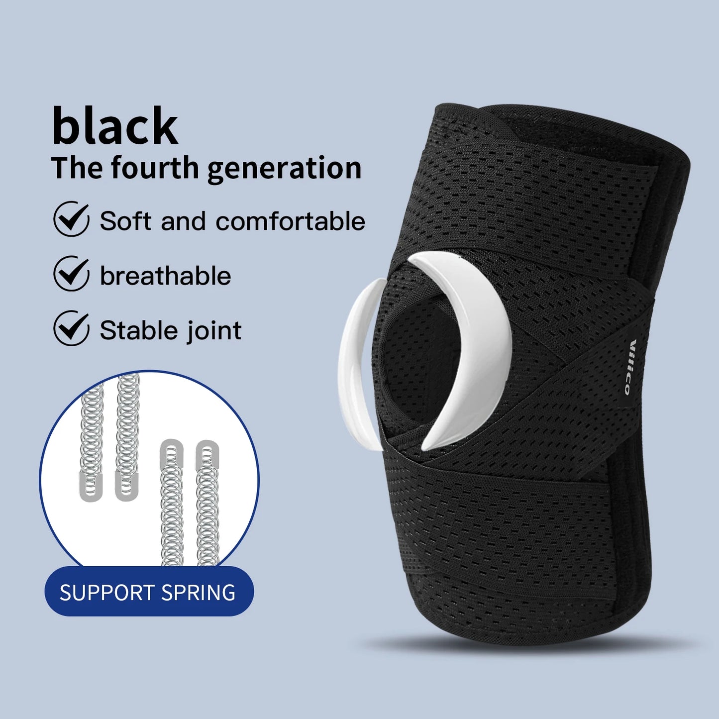 1Pcs Adjustable Knee Support Brace with Patella Gel Pad Men Women Meniscus Tear Knee Pain Injury Recovery,Workout,Sports