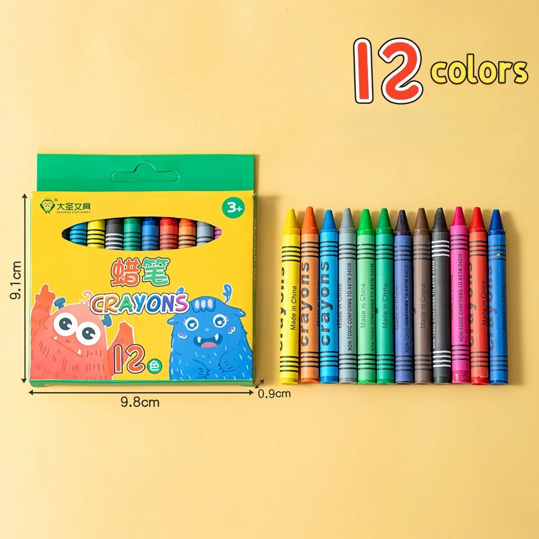 8/12/24Pcs Children's Art Painting Colored Crayons, Oil Pastels, Children's Non-Messy Hand Art Supplies for Kindergarten