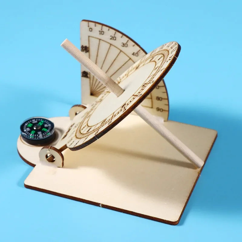 1PCS DIY Sundial Ancient Sun Clock STEM Educational Toy Handmade Science Kit for Primary School Students Learning Popularization
