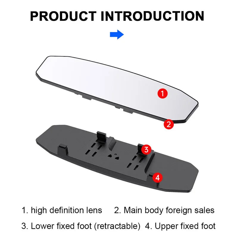 SEAMETAL Car Baby Mirrors Interior Rear View Mirror Wide Angle Convex Rearview Mirror Anti Glare Large Vision Auxiliary Monitor
