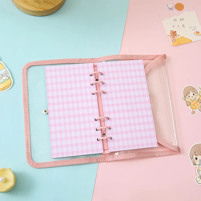 Cute Color Grid A5 A6 Loose Leaf Notebook Refill Spiral Binder Index Inner Page Item Paper Stationery