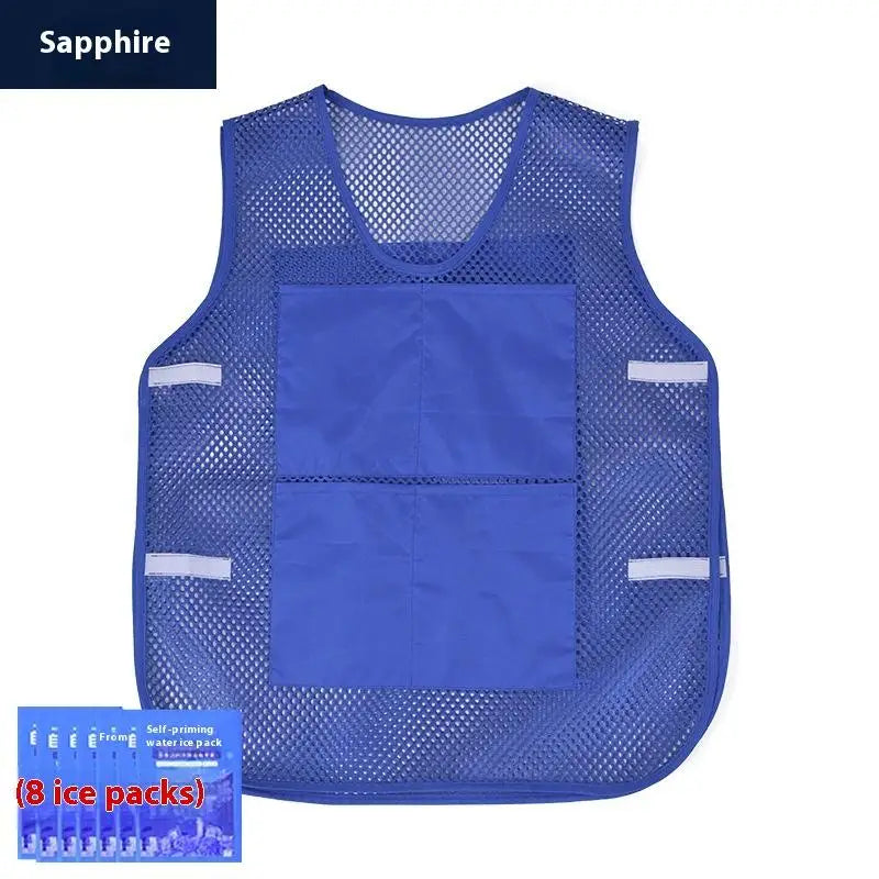 {MAX-66} 1 Pc Summer Cooling Vest Ice Bag Water Cooling Outdoor Workwear Heatstroke Pre Clothing Men Women Universal Normal Size