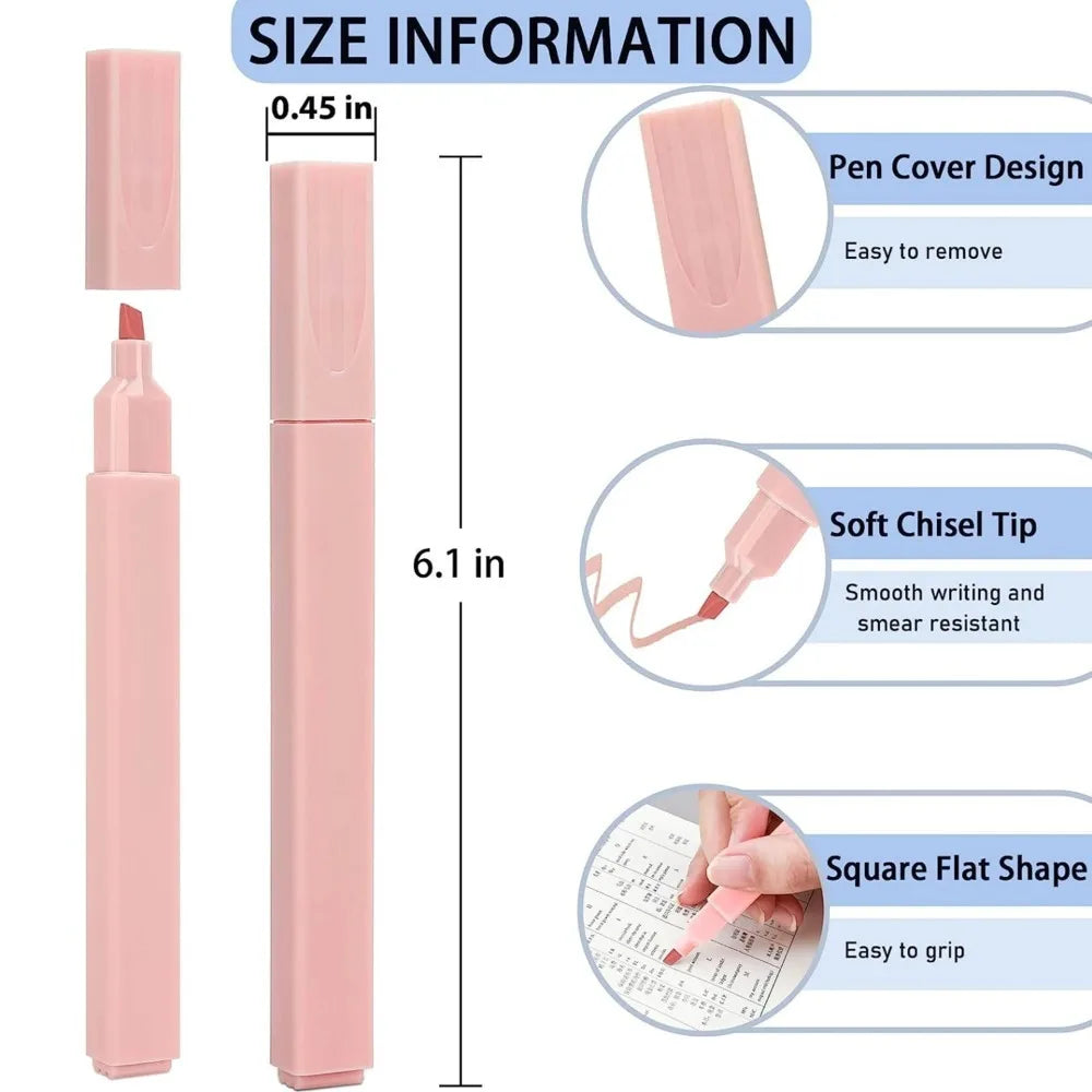 A set of 12 small party gift highlighters, specially prepared for friends and relatives, aesthetic watercolor pen Kawaii student
