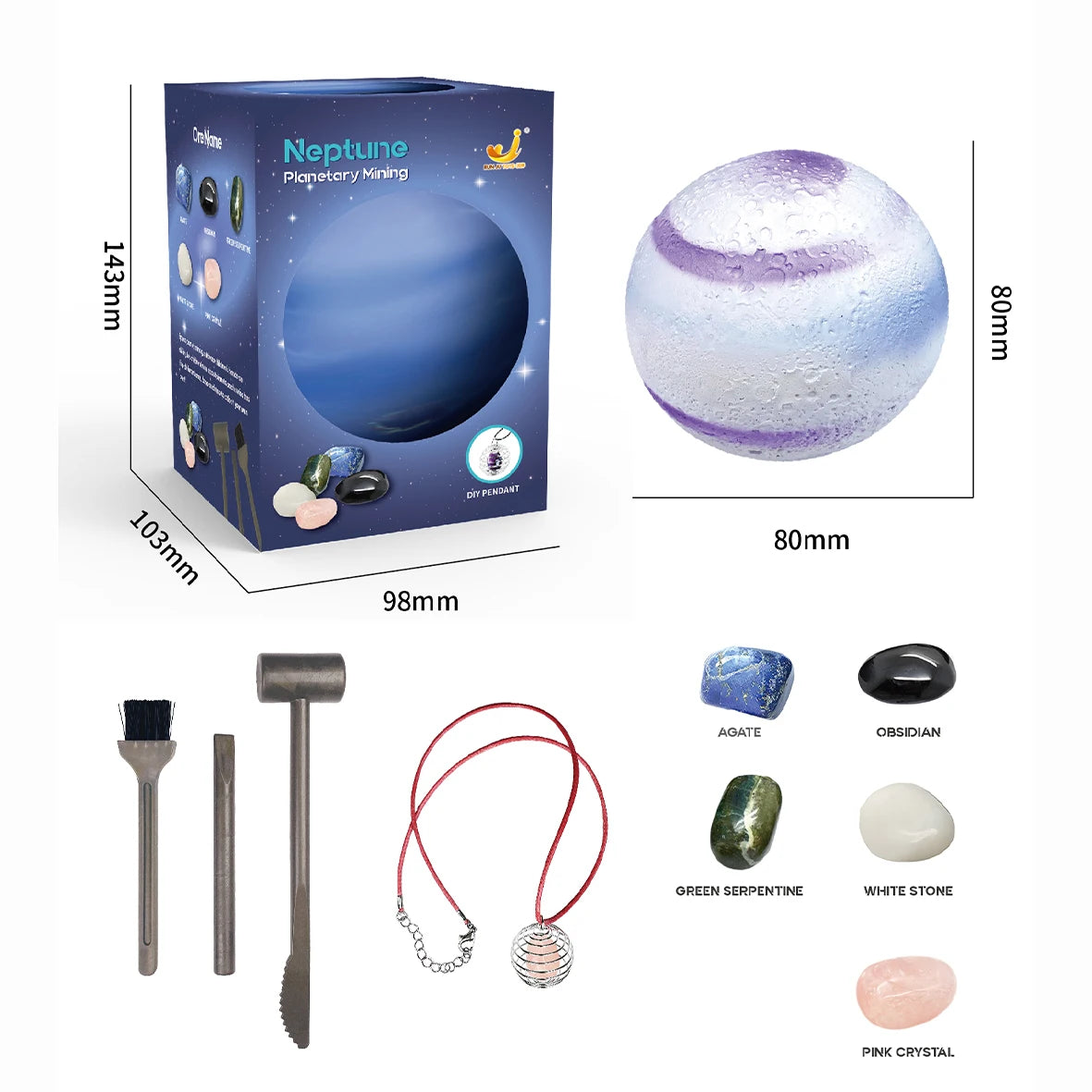 Children Archaeological Digging Toy Treasure Planet Gem Ore Exploration of The Solar System Mining Science Educational Toys