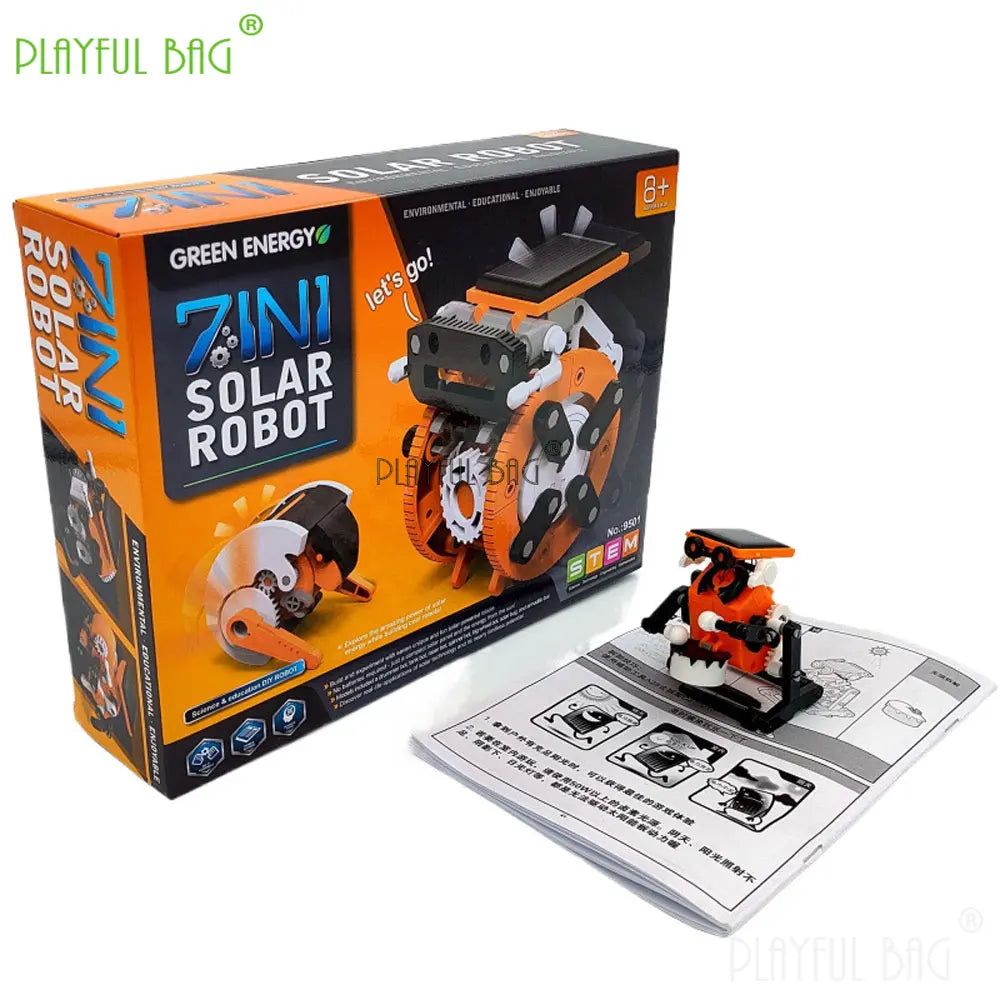 DIY Assembled Toys 7-in-1 Self Installing Solar Robot Toy Creative Science Solar Powered STEM Building Sets Kids Gift VG222