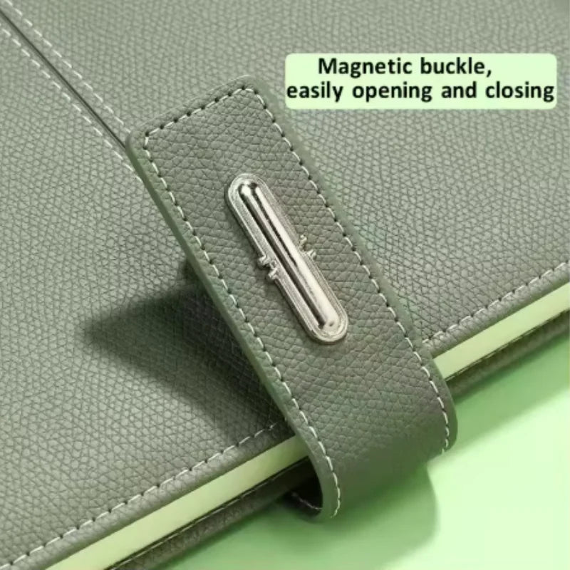 Vintage A5 Leather Notebook with Personalized Soft Cover Journal for Business Meetings College Life Ideal Gift Box Set