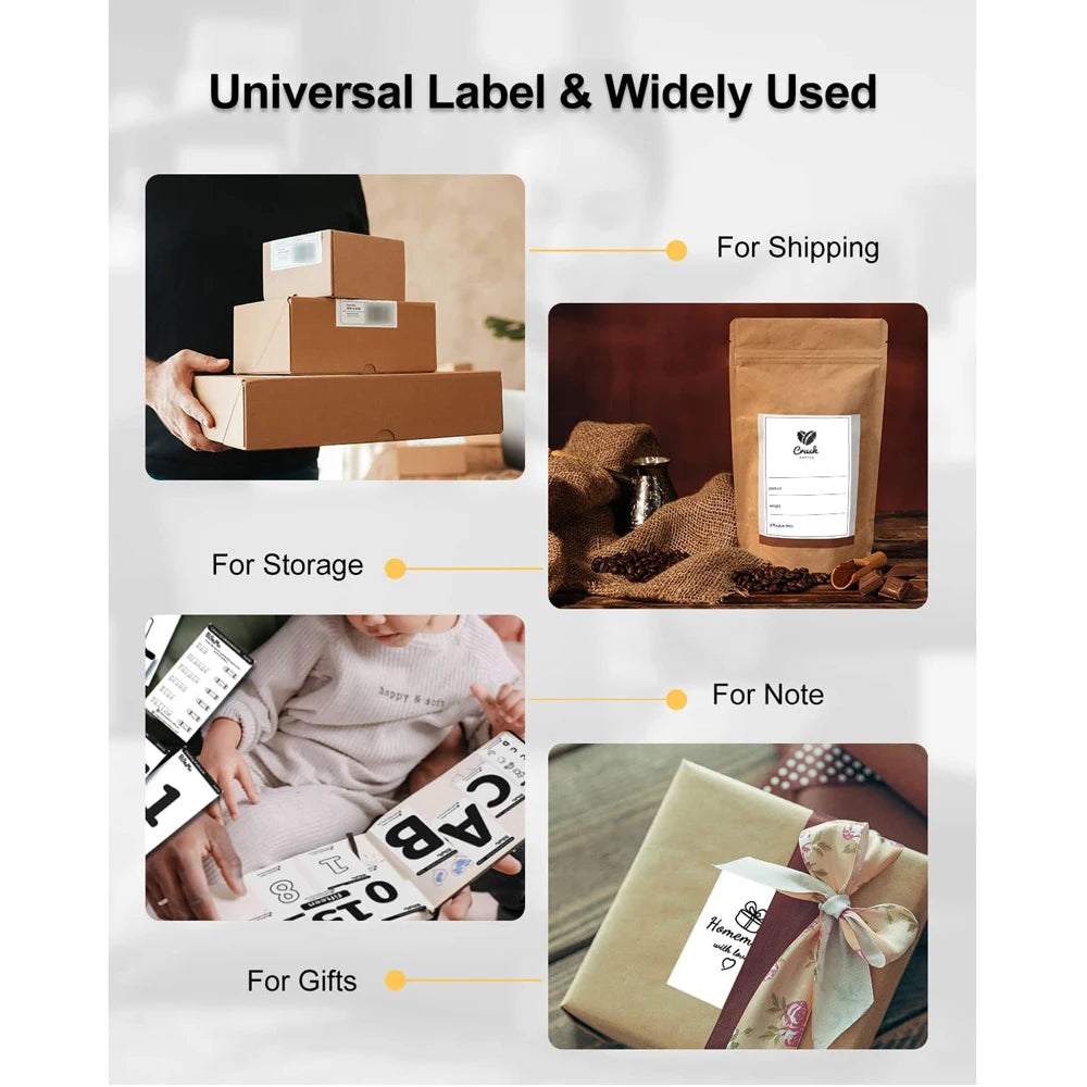 4x6inch Thermal Printer Papers 100x150mm White Labels Sticker For Shipping Labels DHL UPS Express LOGO Barcode For P50/D100/D200