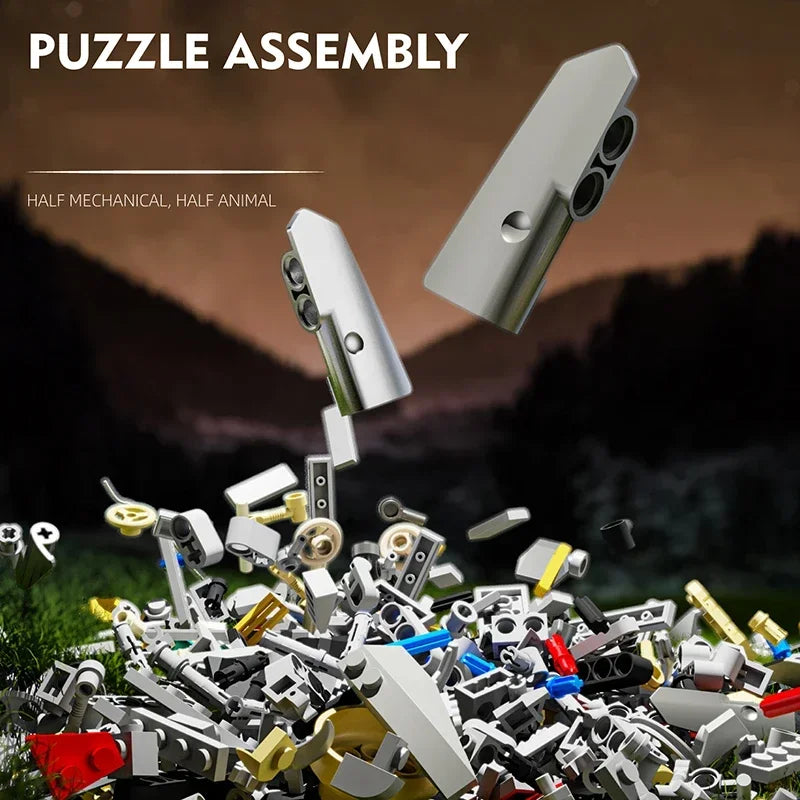 2025 NEW Dinosaur Building Blocks Mechanical T-Rex Model Educational DIY Desktop Decoration Toy Holiday Gift for Kids Adults