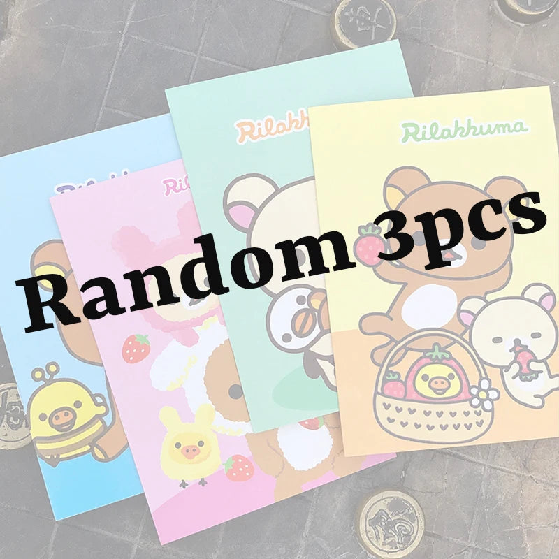 Rilakkuma A5 Notebook Kids Kawaii Relax Bear Journal Student Writing Note Notepad Planner School Office Supplies Children Gift