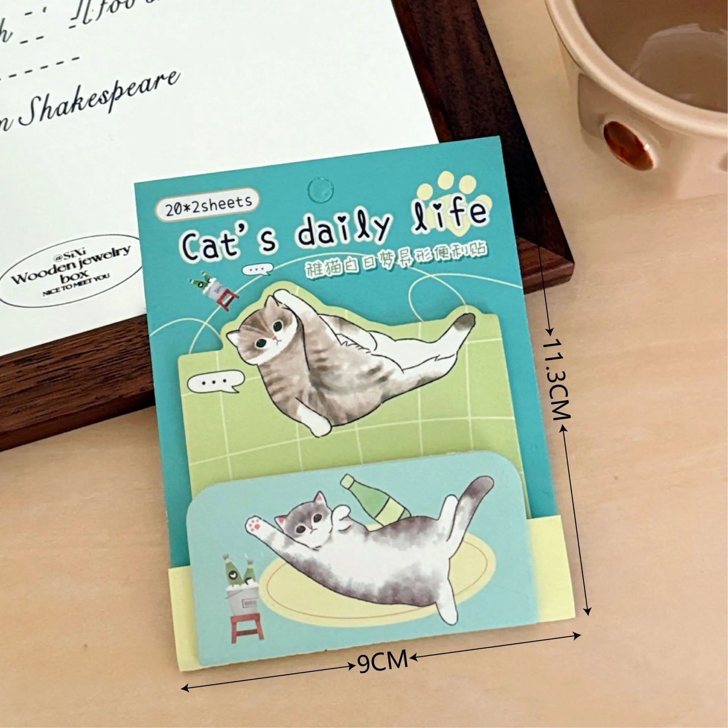 40/160 Sheets Post-it Cartoon Cat Planner Post-it Adhesive Notes