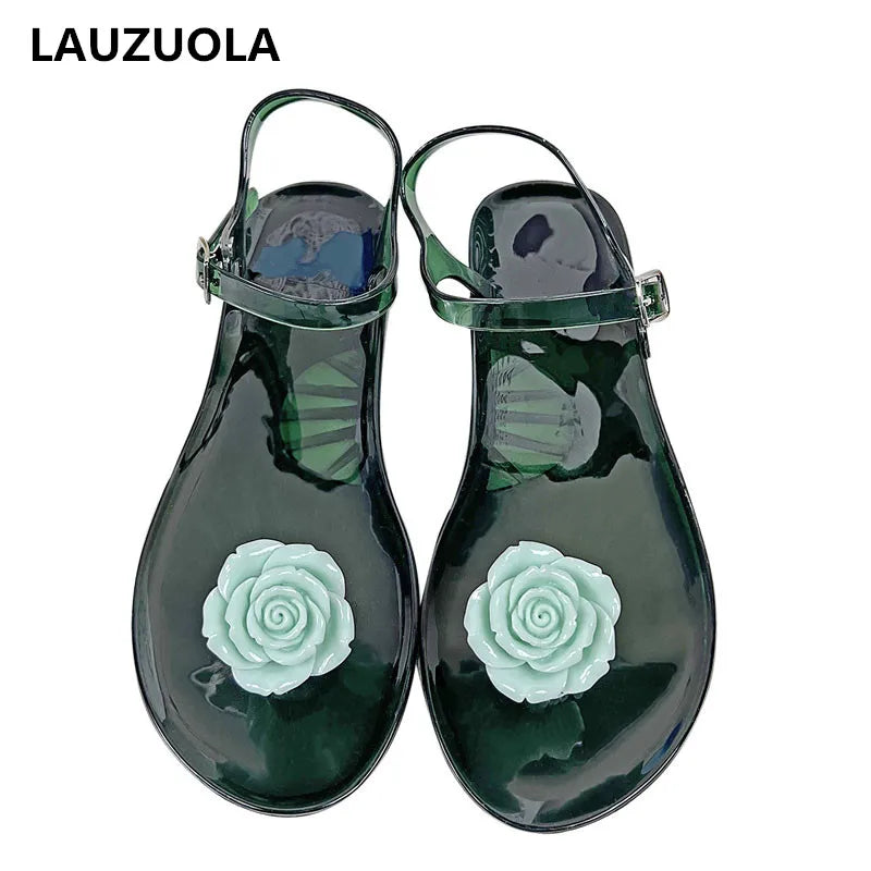 New Camellia Fruit Sandals for Women's Anti Slip Soft Sole Jelly Sandals