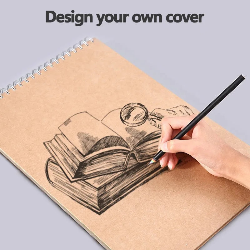 Art Sketchbook 160gsm 30 Sheets/60 Pages Drawing Watercolor Spiral Notebook For Sketching
