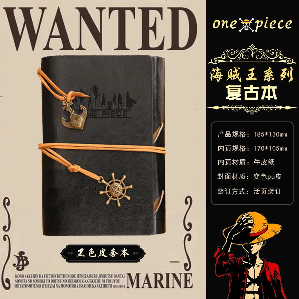 One Piece Luffy Blank page Notebook Cute Fashion Cartoon Personalized Creative Kawaii Simple Journal Birthday Gift for Friends