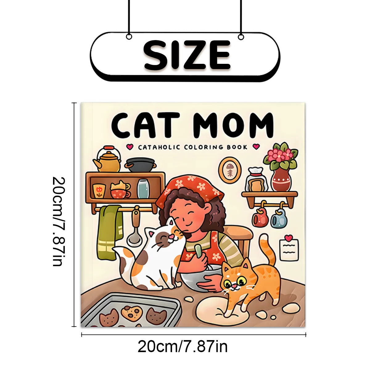 Coloring Book for Relaxation: 24-Page Picture Book of Adorable Cats and Heartwarming Family Life - Perfect Easter