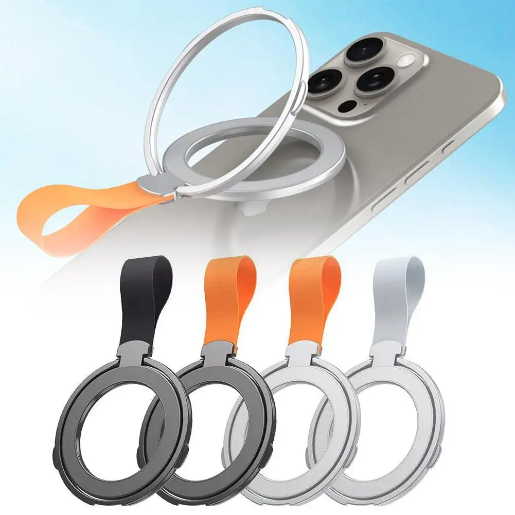 Universal Magnetic Phone Holder For Phone 15 14 13 12 Xiaomi Samsung Stand Grip Finger Ring Car For Magsafe Hand Strap Bracket