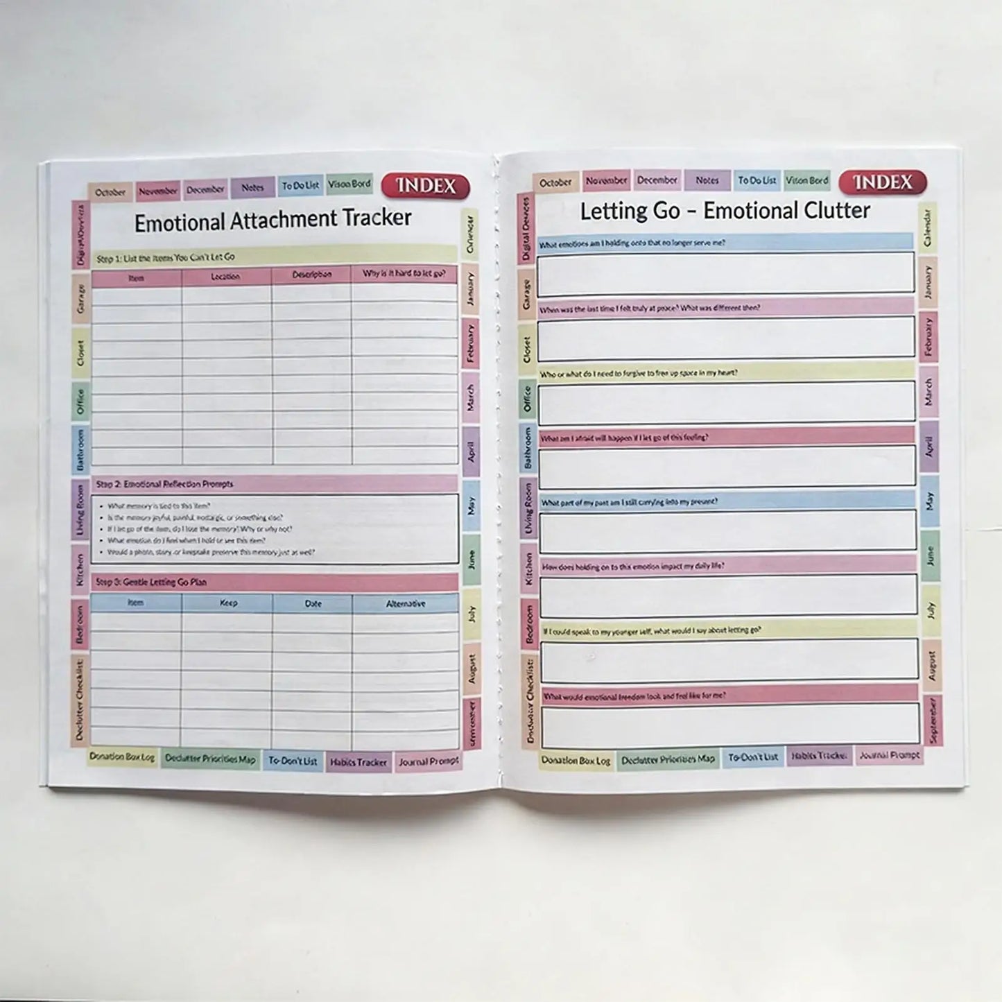 Declutter Planner 2026 Coloring Schedule Organizer Goal Planner Workbook Monthy Planner for Daily Task Management notebook