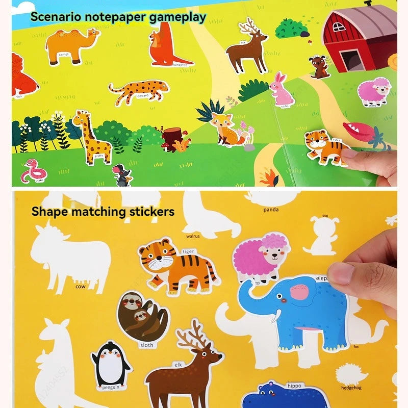 Reusable Sticker Book for Kids Vehicles Truck Stickers Educational Learning Travel Stickers Activity Books for Toddler Girls Boy