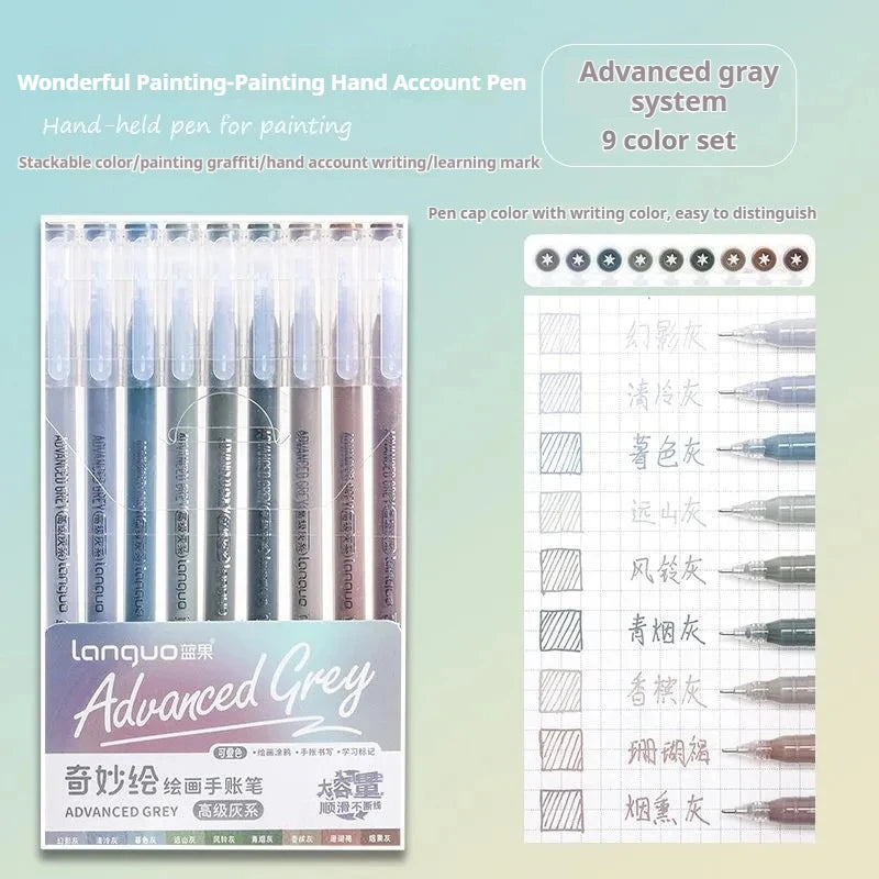 Color Gel Pen Set Kawaii Stationery Student Diary Pen Journaling Note Handbook Pen Color Gel Ink Pens Markers School Supplies