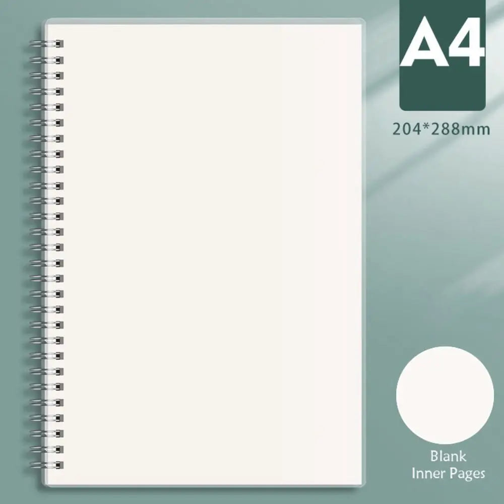 Thickened A5/B5/A4 Coil Notebook Grids/Blank/Horizontal Line Flip Over Spiral Notebook 80Sheets Notepad Students Gift