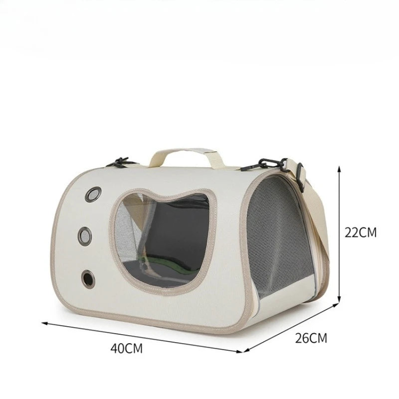 Portable Pet Carrier Bag for Small Dogs Cats Outdoor Foldable Cat Bag Breathable Cat Shoulder Bag Kitten Carrying Bag