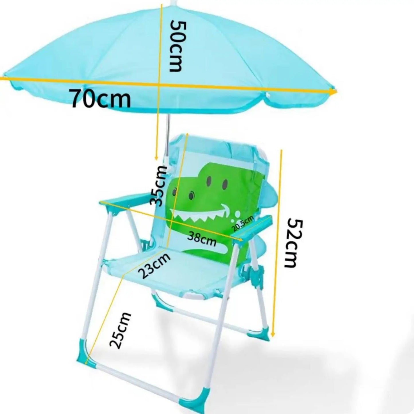 Outdoor Folding Chair Children'S Beach Chair With Sun Umbrella Camping Children'S Leisure Backrest Chair For Summer