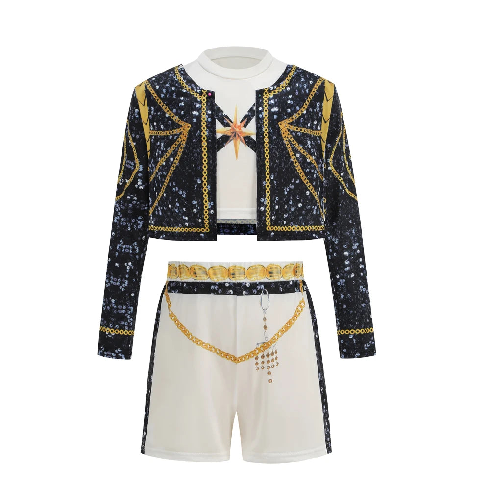 Kids Halloween Cosplay Superstar Singer Michael Jackson Clothes Dance Performance Children's Costume Boys Girls Outfits