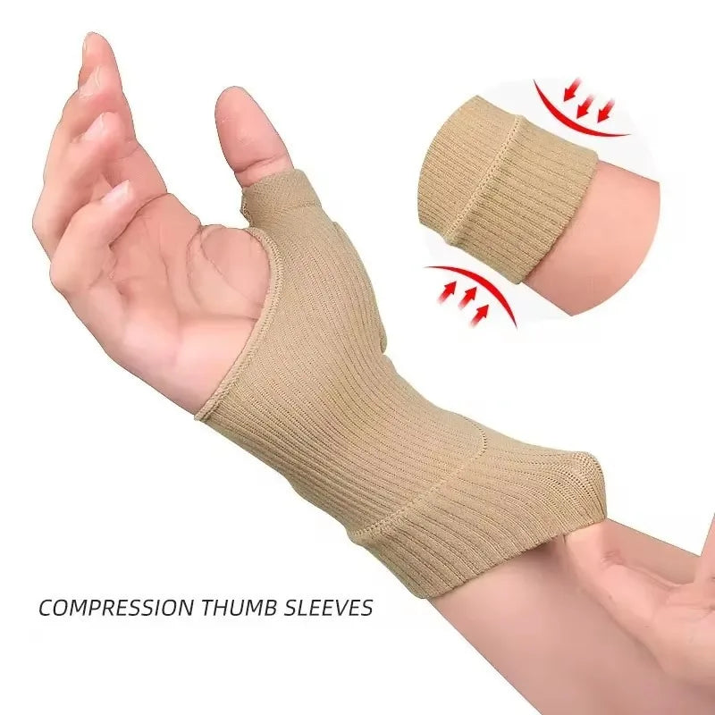Wrist Thumb Compression Arthritis Gloves, Breathable Wrist Support Wrist Brace Wrist Sleeve With Gel Thumb Injury Pads