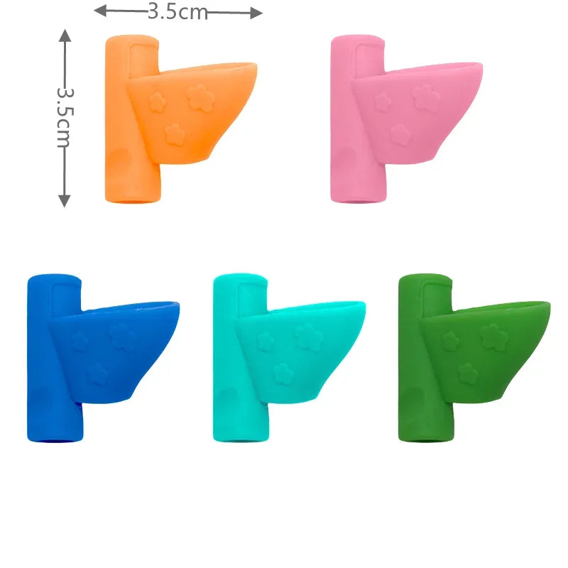 3pcs Pencil Grip Writing Corrector Posture Correction Tool Ergonomic Finger Trainer Children Pen Writing Grip Holders for Kids