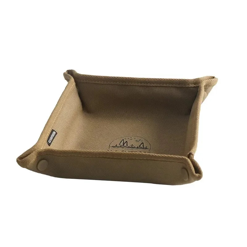 Camping Storage Tray Home Travel Storage Box Outdoor Camping Portable Folding Table Stacked Square Clutter Storage Tray