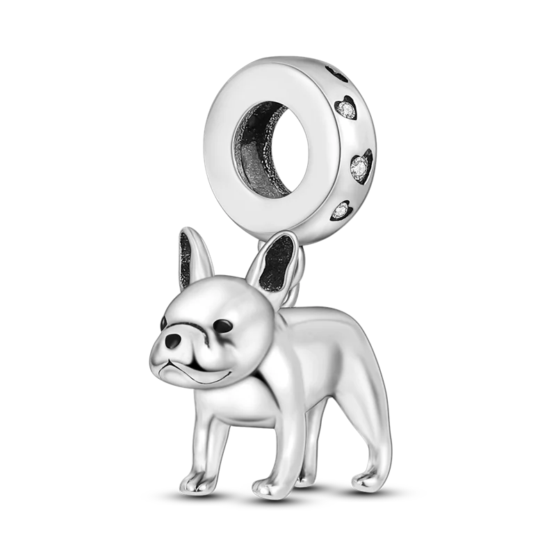 925 Silver elephant lion rhinoceros dinosaur Animal Charms Beads Fit 4MM hole diamet Bracelets Fine DIY Christmas Jewelry Gifts