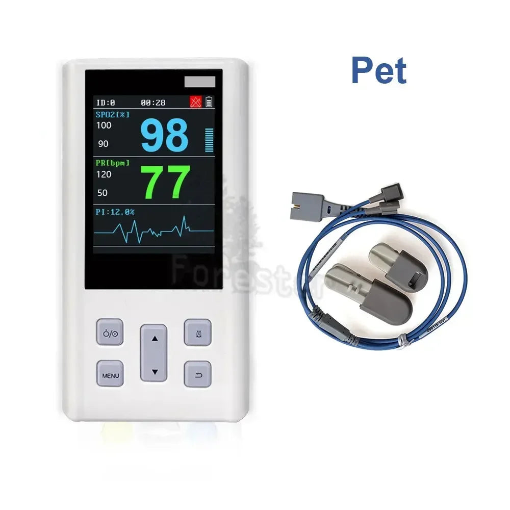 Portable Pulse Oximeter  for Heart Rate and  Saturation with Veterinary and Medical SPO2 with Memory