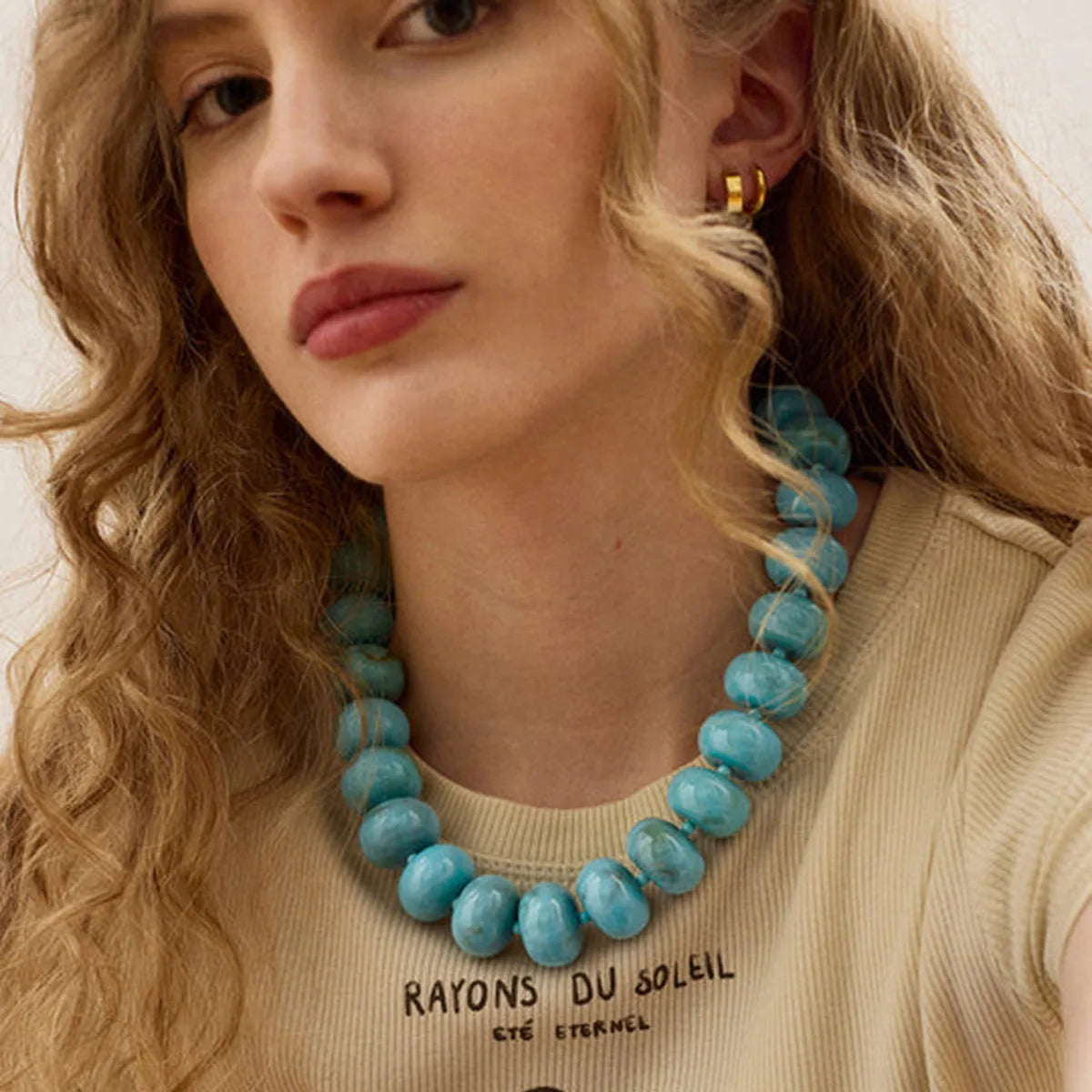 Bohemian Fashion Casual Dopamine Resin Bead Necklace Charms Chunky Jewelry Suitable for Women Daily Vacation Wear