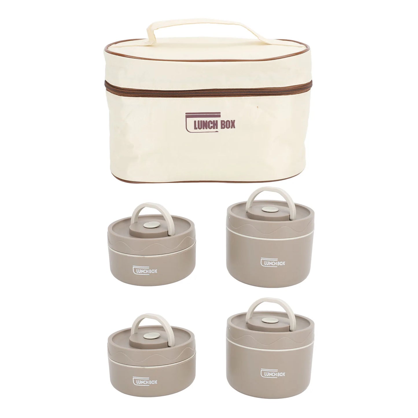 Thermal Lunch Box  304 Stainless Steel Multifunction Portable Insulated Lunch Container with Thermal Bag For School Student