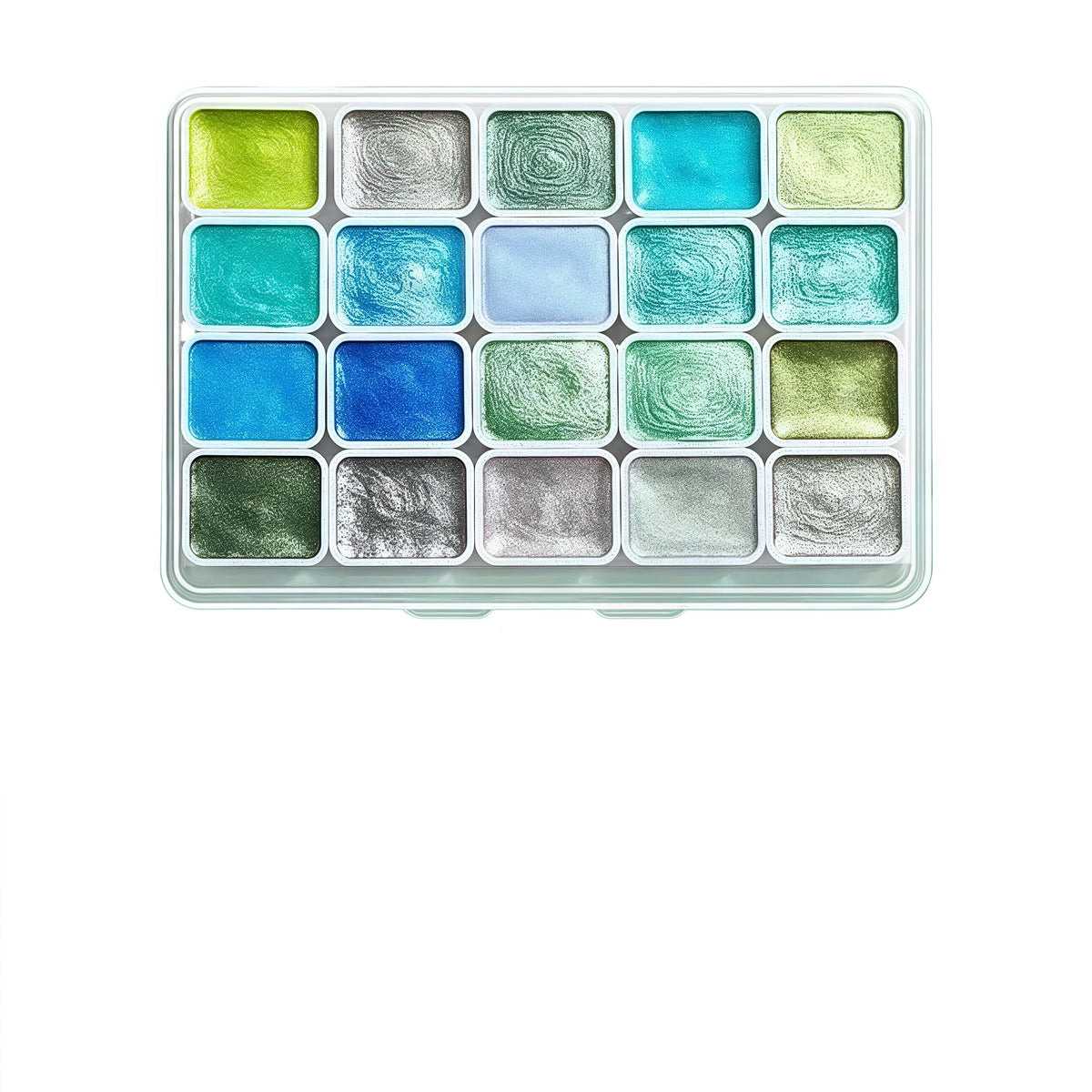 20Color Metal Watercolor Painting Set, New Portable Box With Sparkling Pearl Solid Watercolor Painting, Art Supplies