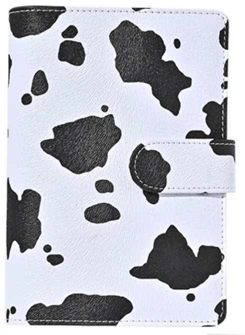 A6 Leopard Print Loose Leaf Cover Plan Book Binder 6 Holes Cash Budget Binder Notebook Office Stationery
