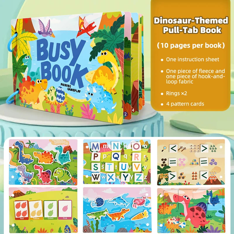 Busy Book for Toddlers Montessori Quiet Book Kids Early Educational Toy Matching Game Preschool Learning Activity Book