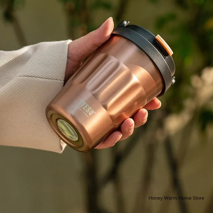 TYESO Vacuum Flasks Thermos Water Bottles 400ml/500ml Stainless Insulated Cup 304 Original Car Tumbler Cold and hot Coffee Mug