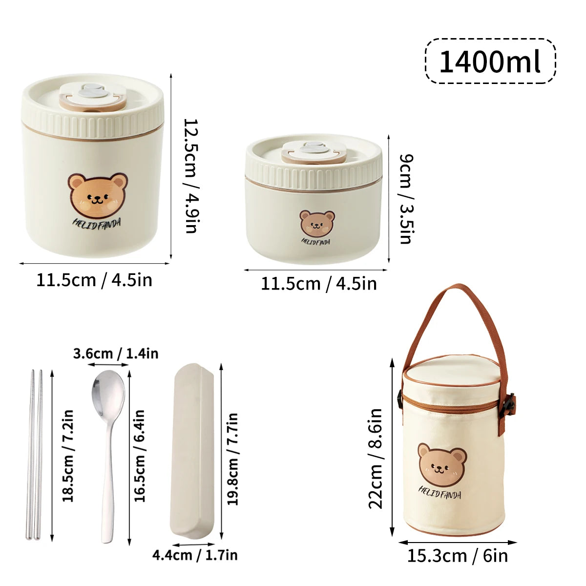 WORTHBUY Portable Insulated Lunch Box 304 Stainless Steel Fruit Salad Food Container Leak-proof Bento Box Microwave Heatable