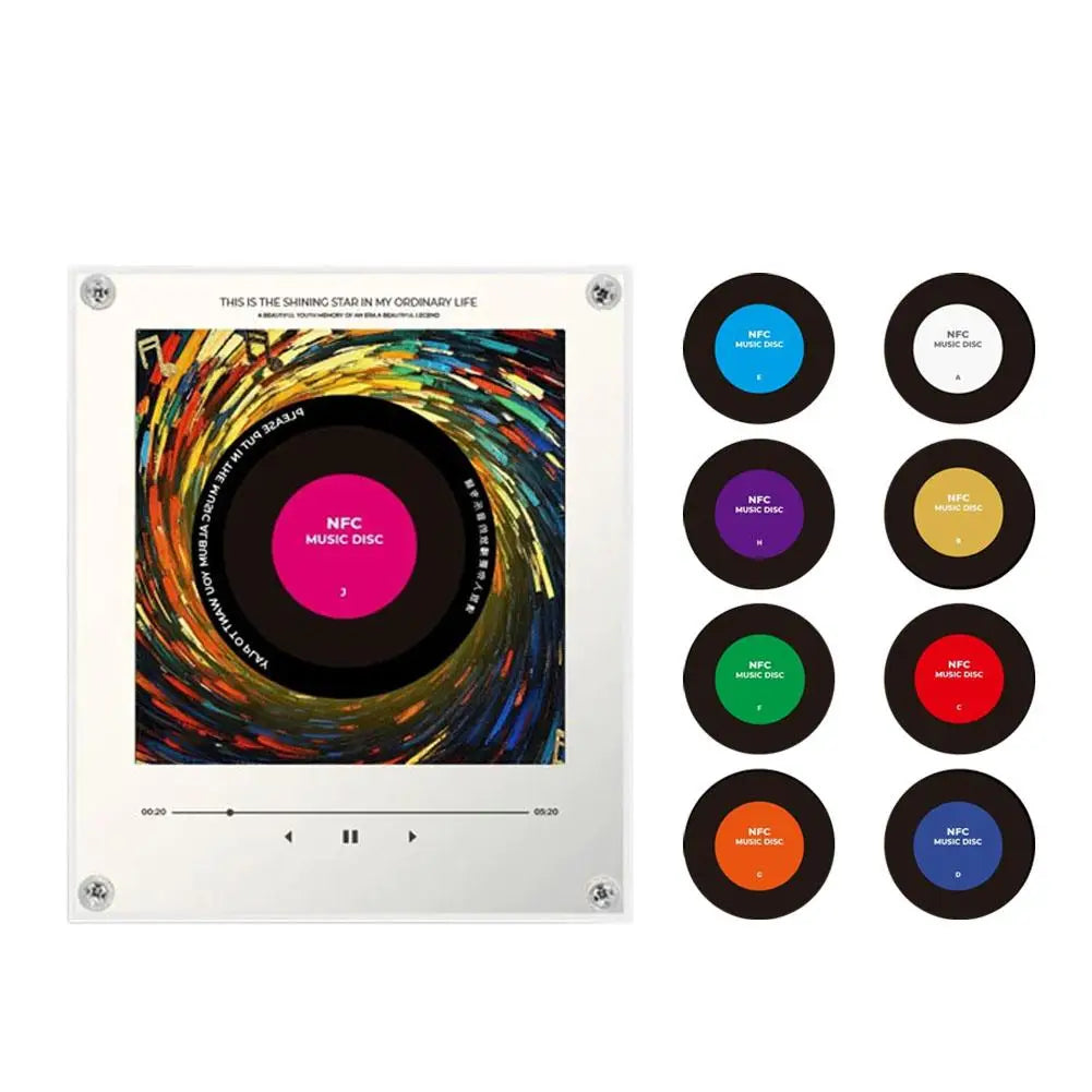 NFC Record Player Magnet – Custom Music Album Night Light & Desk Ornament