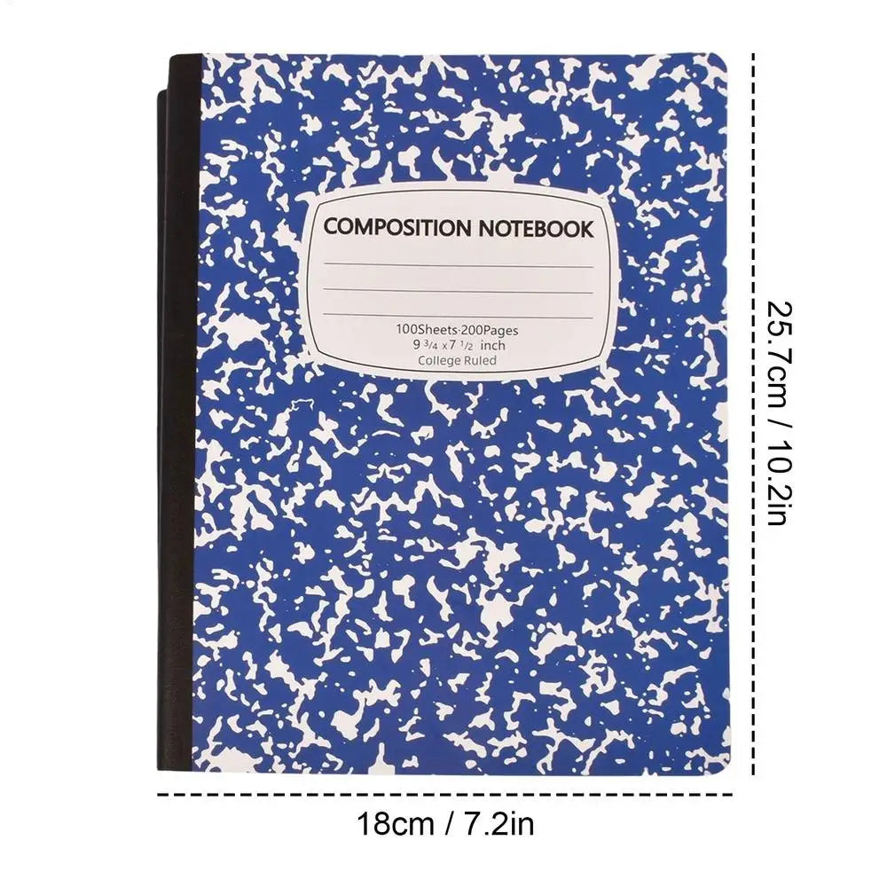 Composition Notebook College Ruled 100 Sheets Abstract Marble Cover Thick Paper 10.2x7.2in Lined Paper Notebook For School
