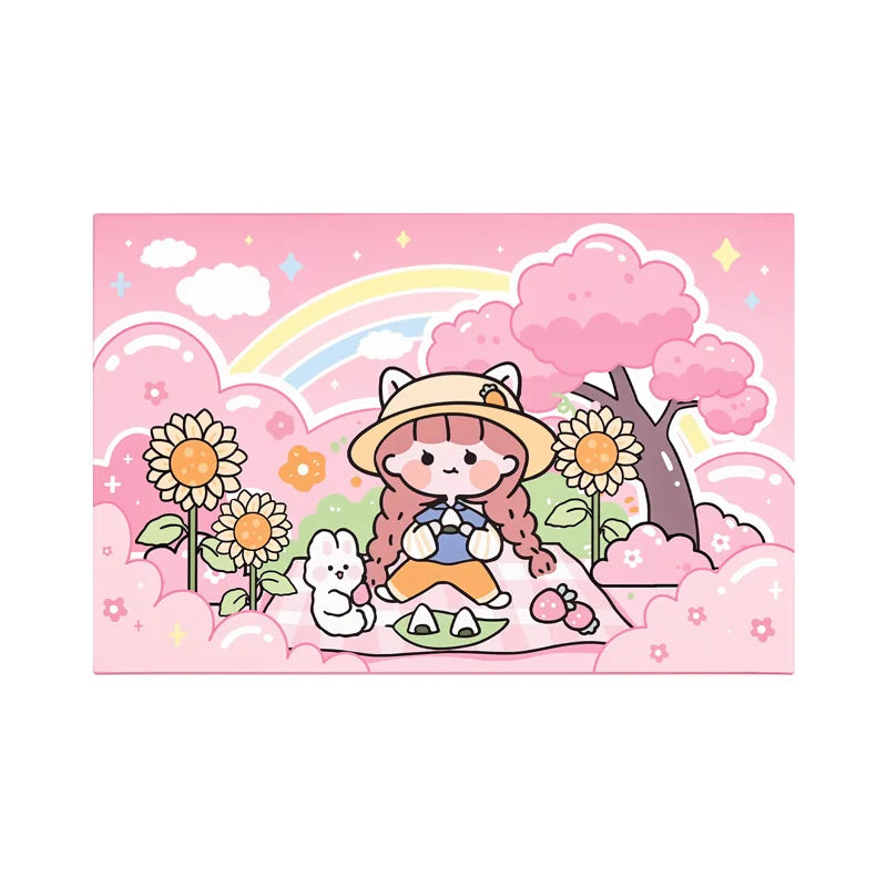 SKYSONIC New 100pcs Sticker,10 Roll Tape,30 Sheets Memo Notes Sakura PET Journal Gift Set Decor Stickers Kids Stationery Set