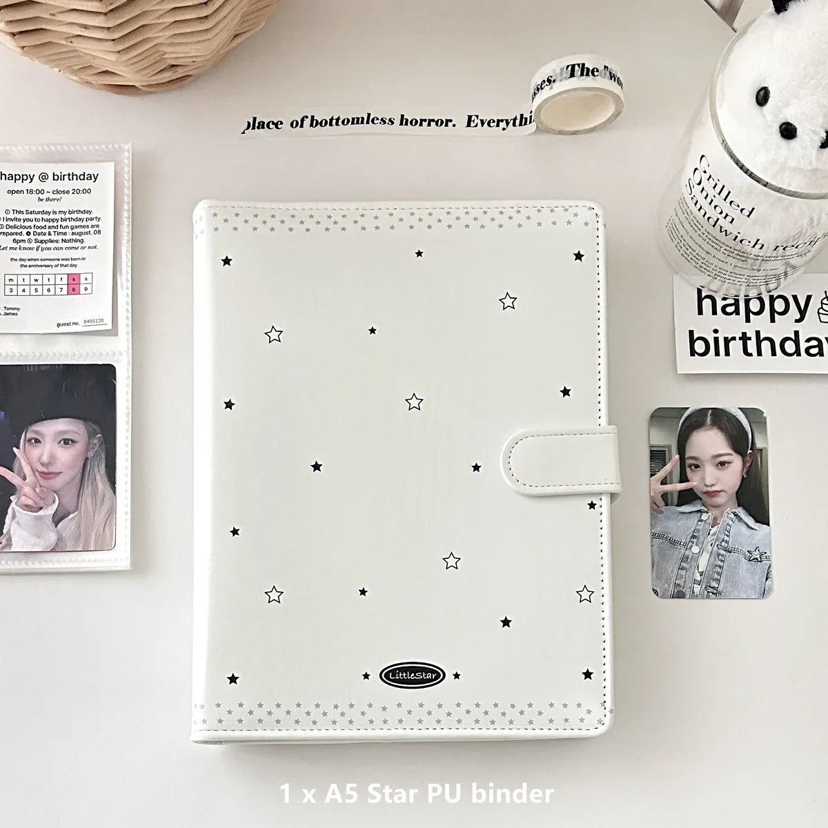 MINKYS Original Design Starrry Star PU A5 Kpop Photocard Binder Collect Book Idol Photo Card Holder Photocards Album