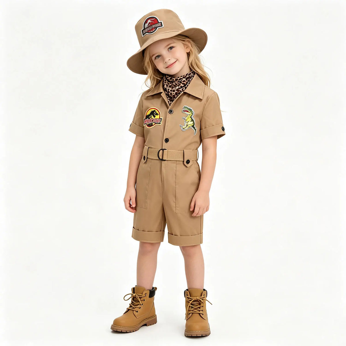 Cosplay Kids Safari Birthday Scout Party Jungle Explorer Outfit Halloween Wildlife Animal Dinosaur Safari Costume for Baby Boys