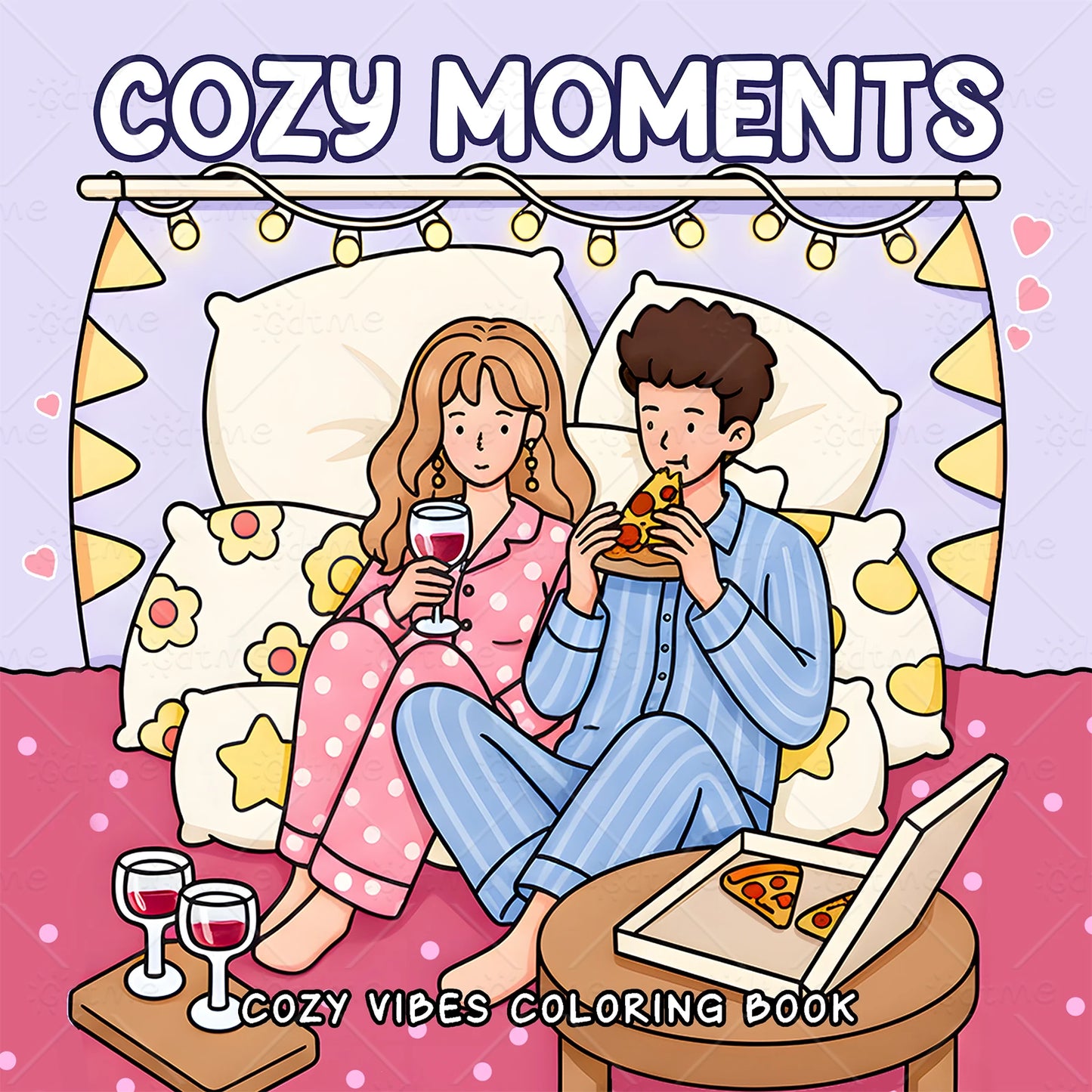 COZY BESTIES: Coloring Book for Adults And Kids Featuring Cute Cozy Daily Activities for Relaxation DIY Painting Drawing Gift